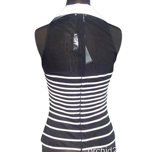 Cache Sheer Mesh OTTOMAN Event Top New Size 6/8 S/M Black White NWT $158 - Picture 5 of 9